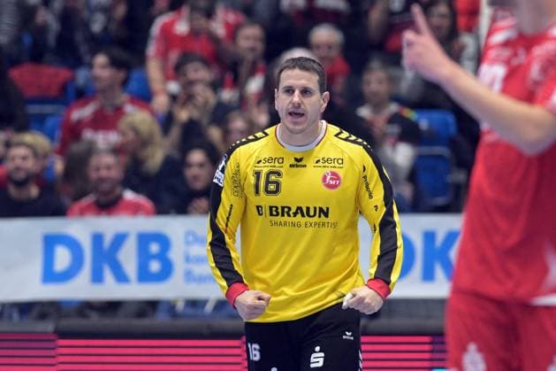 Nebojsa Simic (Torwart MT Melsungen 16) , GER, MT Melsungen - Frisch Auf Goeppingen, Handball, 1. Bundesliga, 21. Spieltag, Saison 2025 2026, 14.02.2026, GER, MT Melsungen - Frisch Auf Goeppingen, Handball, 1. Bundesliga, 21. Spieltag, Saison 2025 2026, 14.02.2026 Kassel Copyright: xEibner-Pressefotox xRolandxSippelx EP_RSL