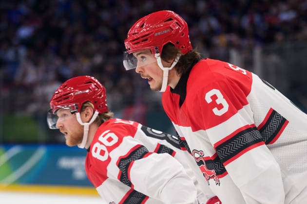 260214 Joachim Blichfeld and Malte Setkov of Denmark in the men s Ice hockey, Eishockey game between USA and Denmark during day 8 of the 2026 Winter Olympics on February 14, 2026 in Milan. Photo: Emma Wallskog BILDBYRAN kod EW EW0635 ishockey ice hockey Olympic Games, Olympische Spiele, Olympia, OS olympics winter olympics os ol olympiska spel vinter-os olympiske leker milano cortina 2026 milan cortina 2026 milano cortina 2026 olympic games milano cortina 2026 winter olympic games milano cortina-os milano cortina-ol vinter-ol 8 bbeng usa denmark danmark *** 260214 Joachim Blichfeld and Malte Setkov of Denmark in the men s ice hockey game between USA and Denmark during day 8 of the 2026 Winter Olympics on February 14, 2026 in Milan Photo Emma Wallskog BILDBYRAN kod EW EW0635 ishockey ice hockey olympic games olympics winter olympics os ol olympiska spel vinter os olympiske leker milano cortina 2026 milan cortina 2026 milano cortina 2026 olympic games milano cortina 2026 winter olympic games milano cortina os milano cortina ol vinter ol 8 bbeng usa denmark danmark  Copyright: EMMAxWALLSKOG BB260214EW090