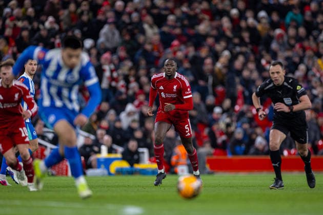 Football - FA Cup - 4th Round - Liverpool FC v Brighton & Hove Albion FC LIVERPOOL, ENGLAND - Saturday, February 14, 2026: Liverpool s Ibrahima KonatÃ during the FA Cup 4th Round match between Liverpool FC and Brighton & Hove Albion at Anfield. (Photo by David Rawcliffe Propaganda) LIVERPOOL Anfield MERSEYSIDE ENGLAND  Copyright: xPropagandaxPhotoxAgencyx P2026-02-14-Liverpool_Brighton-76