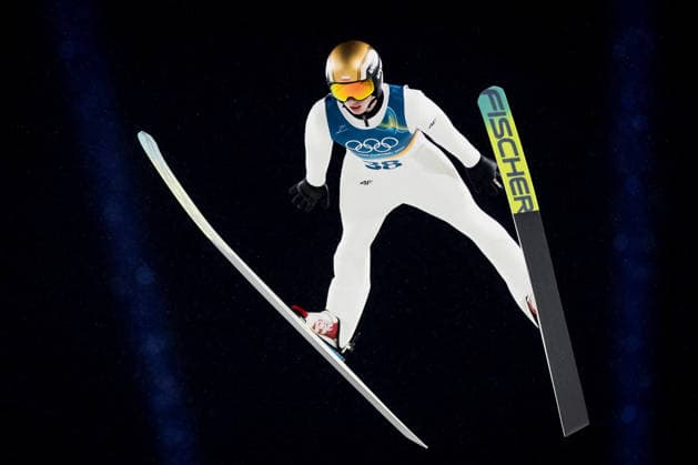OLYMPICS - Winter Olympic Games, Olympische Spiele, Olympia, OS Milano Cortina 2026 PREDAZZO,ITALY,14.FEB.26 - OLYMPICS, Ski jumping, Skispringen, Ski, nordisch - Winter Olympic Games Milano Cortina 2026, large hill, men. Image shows Kacper Tomasiak (POL).  GEPAxpictures xMatthiasxTrinkl