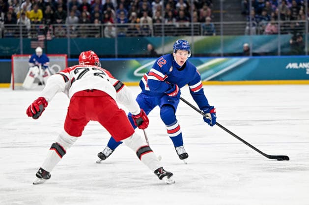 14 02 2026, Milano, Santa Giulia Ice hockey, Eishockey Arena, Winter Olympics: USA - Denmark (Ice Hockey), Matt Boldy of United States Milano Santa Giulia Ice Hockey Arena Lombardy Italy *** 14 02 2026, Milano, Santa Giulia Ice Hockey Arena, Winter Olympics USA Denmark Ice Hockey , Matt Boldy of United States Milano Santa Giulia Ice Hockey Arena Lombardy Italy Copyright: xJustPictures.ch AndreaxBrancax jp-en-AnBr-AB-AAB_081714022026