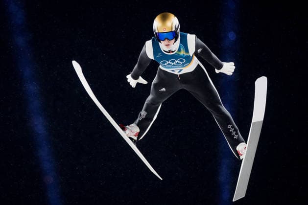OLYMPICS - Winter Olympic Games, Olympische Spiele, Olympia, OS Milano Cortina 2026 PREDAZZO,ITALY,14.FEB.26 - OLYMPICS, Ski jumping, Skispringen, Ski, nordisch - Winter Olympic Games Milano Cortina 2026, large hill, men. Image shows Felix Trunz (SUI).  GEPAxpictures xMatthiasxTrinkl