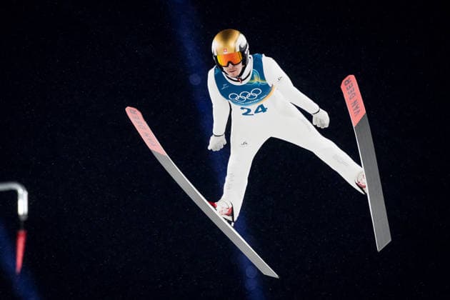 OLYMPICS - Winter Olympic Games, Olympische Spiele, Olympia, OS Milano Cortina 2026 PREDAZZO,ITALY,14.FEB.26 - OLYMPICS, Ski jumping, Skispringen, Ski, nordisch - Winter Olympic Games Milano Cortina 2026, large hill, men. Image shows Sandro Hauswirth (SUI).  GEPAxpictures xMatthiasxTrinkl