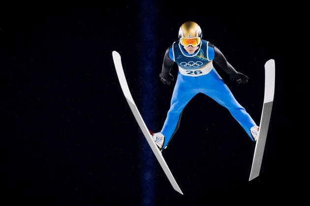 OLYMPICS - Winter Olympic Games, Olympische Spiele, Olympia, OS Milano Cortina 2026 PREDAZZO,ITALY,14.FEB.26 - OLYMPICS, Ski jumping, Skispringen, Ski, nordisch - Winter Olympic Games Milano Cortina 2026, large hill, men. Image shows Antti Aalto (FIN).  GEPAxpictures xMatthiasxTrinkl