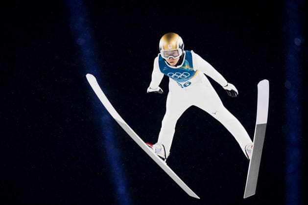 OLYMPICS - Winter Olympic Games, Olympische Spiele, Olympia, OS Milano Cortina 2026 PREDAZZO,ITALY,14.FEB.26 - OLYMPICS, Ski jumping, Skispringen, Ski, nordisch - Winter Olympic Games Milano Cortina 2026, large hill, men. Image shows Mihnea Alexandru Spulber (ROU).  GEPAxpictures xMatthiasxTrinkl
