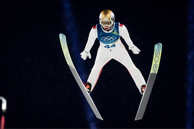 OLYMPICS - Winter Olympic Games, Olympische Spiele, Olympia, OS Milano Cortina 2026 PREDAZZO,ITALY,14.FEB.26 - OLYMPICS, Ski jumping, Skispringen, Ski, nordisch - Winter Olympic Games Milano Cortina 2026, large hill, men. Image shows Jan Hoerl (AUT).  GEPAxpictures xMatthiasxTrinkl