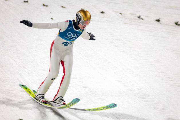 OLYMPICS - Winter Olympic Games, Olympische Spiele, Olympia, OS Milano Cortina 2026 PREDAZZO,ITALY,14.FEB.26 - OLYMPICS, Ski jumping, Skispringen, Ski, nordisch - Winter Olympic Games Milano Cortina 2026, large hill, men. Image shows Kristoffer Eriksen Sundal (NOR).  GEPAxpictures xMatthiasxTrinkl