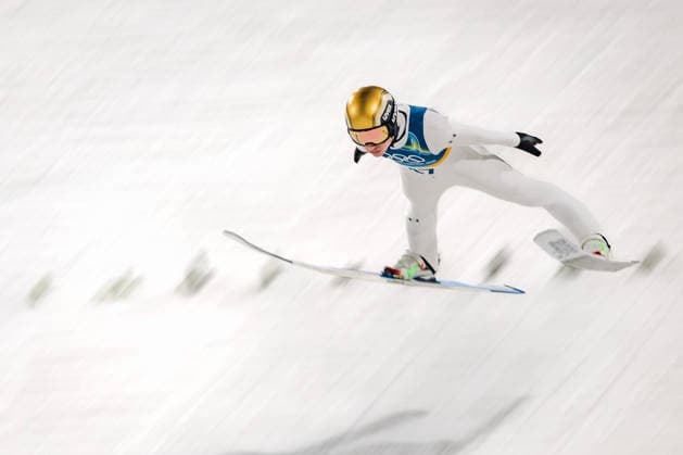 OLYMPICS - Winter Olympic Games, Olympische Spiele, Olympia, OS Milano Cortina 2026 PREDAZZO,ITALY,14.FEB.26 - OLYMPICS, Ski jumping, Skispringen, Ski, nordisch - Winter Olympic Games Milano Cortina 2026, large hill, men. Image shows Anze Lanisek (SLO).  GEPAxpictures xMatthiasxTrinkl