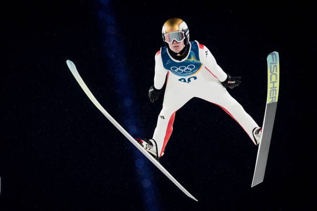 OLYMPICS - Winter Olympic Games, Olympische Spiele, Olympia, OS Milano Cortina 2026 PREDAZZO,ITALY,14.FEB.26 - OLYMPICS, Ski jumping, Skispringen, Ski, nordisch - Winter Olympic Games Milano Cortina 2026, large hill, men. Image shows Kristoffer Eriksen Sundal (NOR).  GEPAxpictures xMatthiasxTrinkl