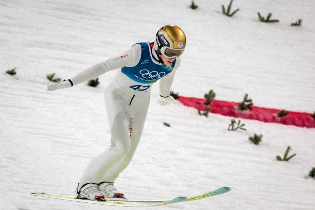 OLYMPICS - Winter Olympic Games, Olympische Spiele, Olympia, OS Milano Cortina 2026 PREDAZZO,ITALY,14.FEB.26 - OLYMPICS, Ski jumping, Skispringen, Ski, nordisch - Winter Olympic Games Milano Cortina 2026, large hill, men. Image shows Stephan Embacher (AUT).  GEPAxpictures xMatthiasxTrinkl