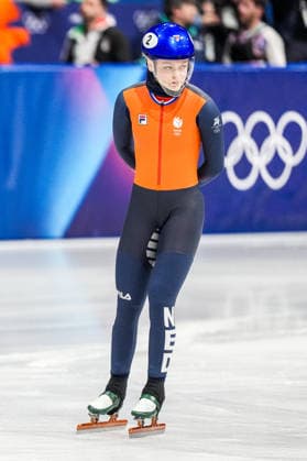 2026-02-14 - Milano Cortina 2026 Winter Olympics MILAN, ITALY - FEBRUARY 14: Xandra Velzeboer of Netherlands performing on the Short Track Speed skating, Eisschnelllauf during day 8 of the Milano Cortina 2026 Winter Olympics at the Milano Ice Skating Arena on February 14, 2026 in Milan, Italy Milan Milano Ice Skating Arena Italy Content not available for redistribution in The Netherlands directly or indirectly through any third parties. Copyright: xAndrexWeeningx