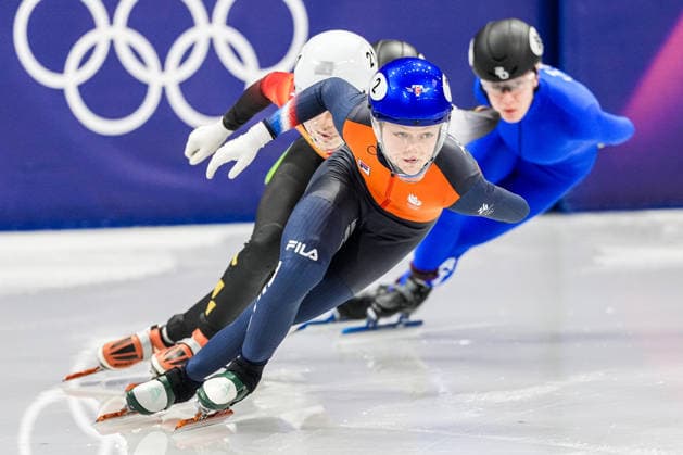 2026-02-14 - Milano Cortina 2026 Winter Olympics MILAN, ITALY - FEBRUARY 14: Xandra Velzeboer of Netherlands performing on the Short Track Speed skating, Eisschnelllauf during day 8 of the Milano Cortina 2026 Winter Olympics at the Milano Ice Skating Arena on February 14, 2026 in Milan, Italy Milan Milano Ice Skating Arena Italy Content not available for redistribution in The Netherlands directly or indirectly through any third parties. Copyright: xAndrexWeeningx