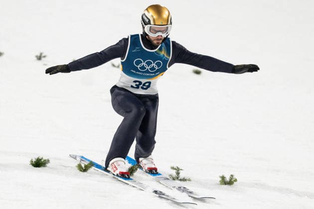 Ski jumping, Skispringen, Ski, nordisch - Milano Cortina 2026 Winter Olympics Day 8 Vladimir Zografski during Milano Cortina 2026 Winter Olympics Men™s Large Hill Individual competition at Predazzo Ski Jumping Stadium in Predazzo on February 14, 2026 Predazzo Italy  Copyright: xFotoxOlimpikx originalFilename:jastrzebowski-skijumpi260214_npEUO.jpg