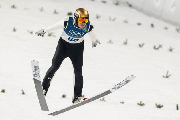Ski jumping, Skispringen, Ski, nordisch - Milano Cortina 2026 Winter Olympics Day 8 Domen Prevc during Milano Cortina 2026 Winter Olympics Men™s Large Hill Individual competition at Predazzo Ski Jumping Stadium in Predazzo on February 14, 2026 Predazzo Italy  Copyright: xFotoxOlimpikx originalFilename:jastrzebowski-skijumpi260214_npIh9.jpg