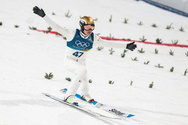Ski jumping, Skispringen, Ski, nordisch - Milano Cortina 2026 Winter Olympics Day 8 Anze Lanisek during Milano Cortina 2026 Winter Olympics Men™s Large Hill Individual competition at Predazzo Ski Jumping Stadium in Predazzo on February 14, 2026 Predazzo Italy  Copyright: xFotoxOlimpikx originalFilename:jastrzebowski-skijumpi260214_npkg9.jpg