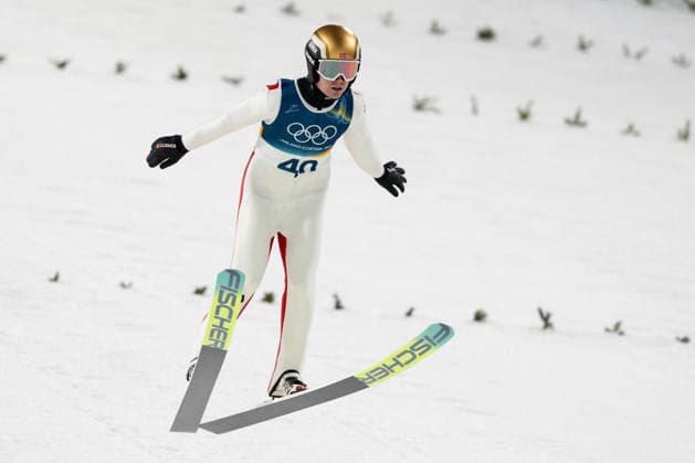 Ski jumping, Skispringen, Ski, nordisch - Milano Cortina 2026 Winter Olympics Day 8 Kristoffer Eriksen Sundal during Milano Cortina 2026 Winter Olympics Men™s Large Hill Individual competition at Predazzo Ski Jumping Stadium in Predazzo on February 14, 2026 Predazzo Italy  Copyright: xFotoxOlimpikx originalFilename:jastrzebowski-skijumpi260214_npRIQ.jpg