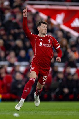 Football - FA Cup - 4th Round - Liverpool FC v Brighton & Hove Albion FC LIVERPOOL, ENGLAND - Saturday, February 14, 2026: Liverpool s Calvin Ramsay during the FA Cup 4th Round match between Liverpool FC and Brighton & Hove Albion at Anfield. (Photo by David Rawcliffe Propaganda) LIVERPOOL Anfield MERSEYSIDE ENGLAND  Copyright: xPropagandaxPhotoxAgencyx P2026-02-14-Liverpool_Brighton-121