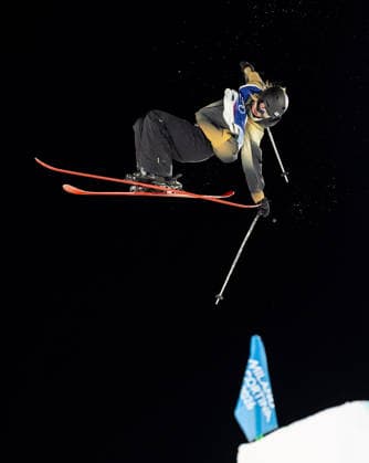 OLYMPICS - Winter Olympic Games, Olympische Spiele, Olympia, OS Milano Cortina 2026 LIVIGNO,ITALY,14.FEB.26 - OLYMPICS, FREE SKI, FREESTYLE SKIING - Winter Olympic Games Milano Cortina 2026, big air, women, qualification. Image shows Anni Karava (FIN).  GEPAxpictures xHaraldxSteiner