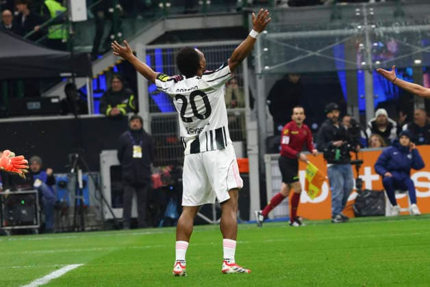 FC Internazionale v Juventus FC - Serie A Lois Openda celebrates the goal during the Serie A match between FC Internazionale and Juventus in Milano, Italy, on February 14, 2026, at Giuseppe Meazza Stadium Milano Milano Italy  Copyright: xMairoxCinquettix originalFilename:cinquetti-fcintern260214_npCyH.jpg