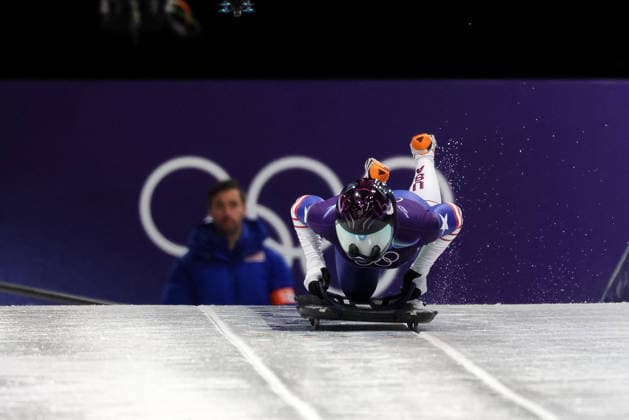 GIOCHI OLIMPICI - Olimpiadi Invernali Milano-Cortina 2026 - Skeleton Women Mystique Ro (USA) during the Olympic Winter games, Winterspiele,Spiele, Summer games Milano-Cortina 2026, Skeleton Women on February 14, 2026 at Cortina Sliding Center in Cortina d Ampezzo, Italy Cortina D Ampezzo Italy  Copyright: xIPAxSport ABACAx