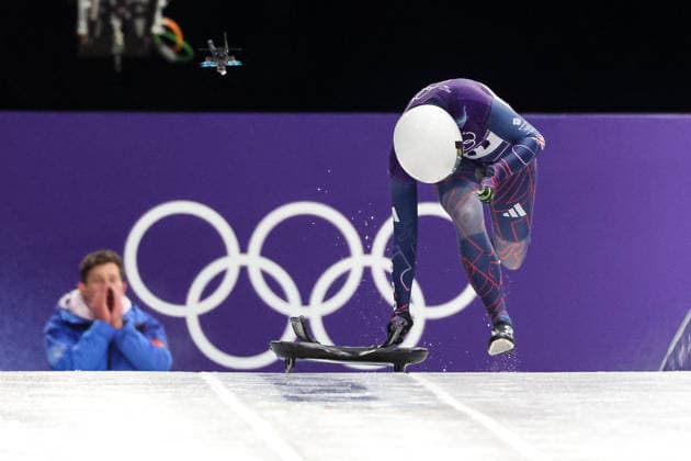 GIOCHI OLIMPICI - Olimpiadi Invernali Milano-Cortina 2026 - Skeleton Women Freya Tarbit (GBR) during the Olympic Winter games, Winterspiele,Spiele, Summer games Milano-Cortina 2026, Skeleton Women on February 14, 2026 at Cortina Sliding Center in Cortina d Ampezzo, Italy Cortina D Ampezzo Italy  Copyright: xIPAxSport ABACAx