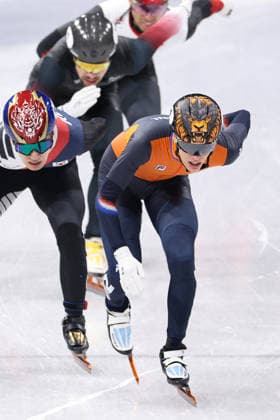 Winter Olympics - Short Track Speed skating, Eisschnelllauf Men 1500M van T WOUT Jens of Netherlands competes during the final of the short track speed skating men s 1500m during the Milano Cortina 2026 Winter Olympic Games, Olympische Spiele, Olympia, OS at Milano Ice Skating Arena in Milan, Italy on February 14, 2026. Photo by Alexis Jumeau ABACAPRESS.COM Milan Italy  Copyright: xJumeauxAlexis ABACAx