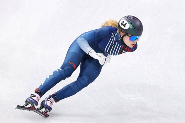 Winter Olympics - Team France At Short Track Speed skating, Eisschnelllauf Women 3000M Relay Berenice Comby of France compete during the Short Track Speed Skating Women s 3000M Relay on day eight of the Milano Cortina 2026 Winter Olympics at Milano Speed Skating Stadium on February 14, 2026 in Milan, Italy. Photo by Alexis Jumeau ABACAPRESS.COM Milan Italy  Copyright: xJumeauxAlexis ABACAx