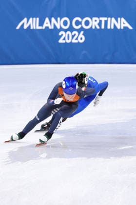 Winter Olympics - Short Track Speed skating, Eisschnelllauf Women 3000M Relay Athletes compete during the Short Track Speed Skating Women s 3000M Relay on day eight of the Milano Cortina 2026 Winter Olympics at Milano Speed Skating Stadium on February 14, 2026 in Milan, Italy. Photo by Alexis Jumeau ABACAPRESS.COM Milan Italy  Copyright: xJumeauxAlexis ABACAx