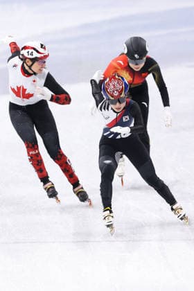 Winter Olympics - Short Track Speed skating, Eisschnelllauf Women 3000M Relay Athletes compete during the Short Track Speed Skating Women s 3000M Relay on day eight of the Milano Cortina 2026 Winter Olympics at Milano Speed Skating Stadium on February 14, 2026 in Milan, Italy. Photo by Alexis Jumeau ABACAPRESS.COM Milan Italy  Copyright: xJumeauxAlexis ABACAx