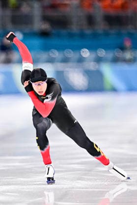 Ziwen LIAN (CHN) vs Cedrick BRUNET (CAN), during Speed skating, Eisschnelllauf Men s 500m, Speed Skating, at the Olympic Winter games, Winterspiele,Spiele, Summer games Milano Cortina 2026, at Milano Speed Skating Stadium, on February 14, 2026 in Milan, Italy. Noxthirdxpartyxsales  aflo_319873233