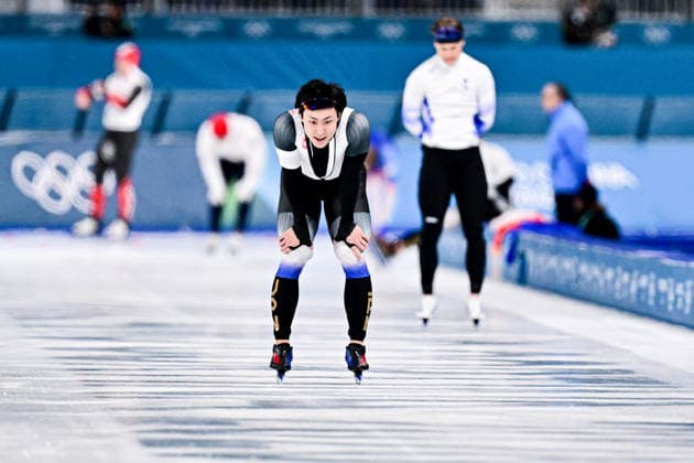 Tatsuya SHINHAMA (JPN) vs Marek KANIA (POL), during Speed skating, Eisschnelllauf Men s 500m, Speed Skating, at the Olympic Winter games, Winterspiele,Spiele, Summer games Milano Cortina 2026, at Milano Speed Skating Stadium, on February 14, 2026 in Milan, Italy. Noxthirdxpartyxsales  aflo_319874492