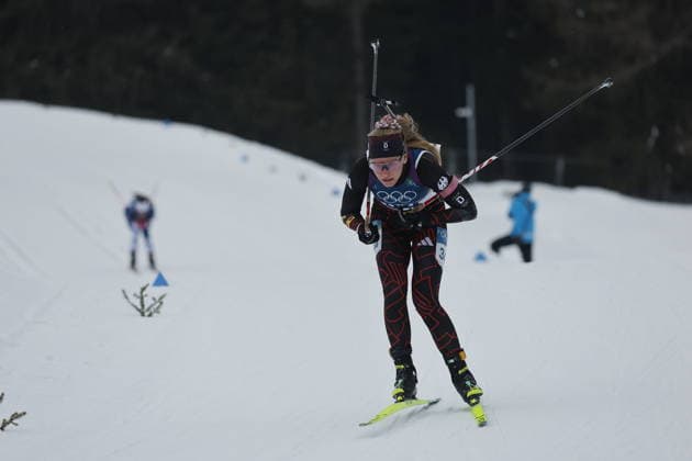 Julia Tannheimer (GER) competes in the Womens 7.5 km Sprint biathlon event at the Olympic Winter games, Winterspiele,Spiele, Summer games Milano Cortina 2026 at the Südtirol Arena, Antholz-Anterselva, Italy, on February 14, 2026. Julia Tannheimer (GER) beim 7,5-km-Sprint der Frauen im Biathlon bei den Olympischen Winterspielen Milano Cortina 2026 in der Südtirol Arena, Antholz-Anterselva, Italien, am 14. Februar 2026. *** Julia Tannheimer GER competes in the Womens 7 5 km Sprint biathlon event at the Olympic Winter Games Milano Cortina 2026 at the Südtirol Arena, Antholz Anterselva, Italy, on February 14, 2026 Julia Tannheimer GER competes in the Womens 7.5 km Sprint biathlon event at the Olympic Winter Games Milano Cortina 2026 at the Südtirol Arena, Antholz Anterselva, Italy, on February 14, 2026 Copyright: HMBxMedia MarcxNiemeyer