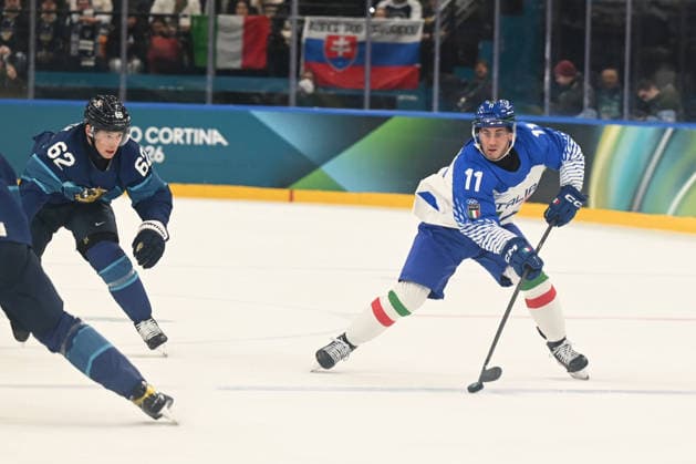 Ice hockey, Eishockey - Milano Cortina 2026 Winter Olympics: Day 8 Marco Zanetti (ITA) participates in the Winter Olympic Games, Olympische Spiele, Olympia, OS at the Milano Santagiulia IHO Arena in Milano, Italy, on February 14, 2026. Milano Lombardia Italy  Copyright: xFedericoxManonix originalFilename:manoni-olympics260214_npKss.jpg