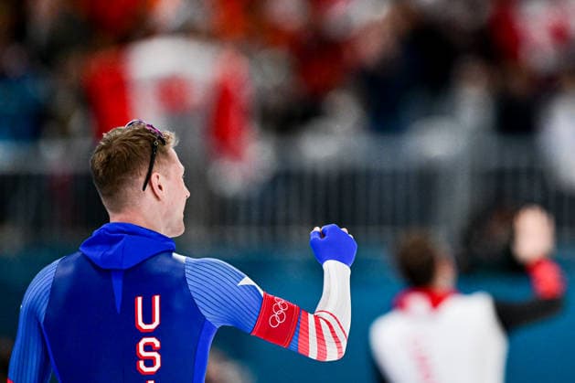 Laurent DUBREUIL (CAN) vs Cooper McLEOD (USA), during Speed skating, Eisschnelllauf Men s 500m, Speed Skating, at the Olympic Winter games, Winterspiele,Spiele, Summer games Milano Cortina 2026, at Milano Speed Skating Stadium, on February 14, 2026 in Milan, Italy. Noxthirdxpartyxsales  aflo_319874951