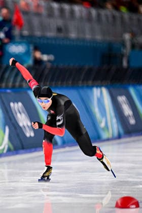 Jun-Ho KIM (KOR) vs Tingyu GAO (CHN), during Speed skating, Eisschnelllauf Men s 500m, Speed Skating, at the Olympic Winter games, Winterspiele,Spiele, Summer games Milano Cortina 2026, at Milano Speed Skating Stadium, on February 14, 2026 in Milan, Italy. Noxthirdxpartyxsales  aflo_319875272