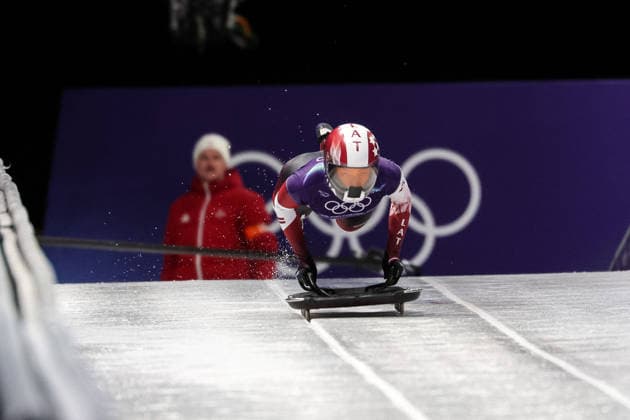GIOCHI OLIMPICI - Olimpiadi Invernali Milano-Cortina 2026 - Skeleton Women Marta Andzane (LAT) during the Olympic Winter games, Winterspiele,Spiele, Summer games Milano-Cortina 2026, Skeleton Women on February 14, 2026 at Cortina Sliding Center in Cortina d Ampezzo, Italy Cortina D Ampezzo Italy  Copyright: xIPAxSport ABACAx