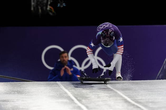 GIOCHI OLIMPICI - Olimpiadi Invernali Milano-Cortina 2026 - Skeleton Women Mystique Ro (USA) during the Olympic Winter games, Winterspiele,Spiele, Summer games Milano-Cortina 2026, Skeleton Women on February 14, 2026 at Cortina Sliding Center in Cortina d Ampezzo, Italy Cortina D Ampezzo Italy  Copyright: xIPAxSport ABACAx