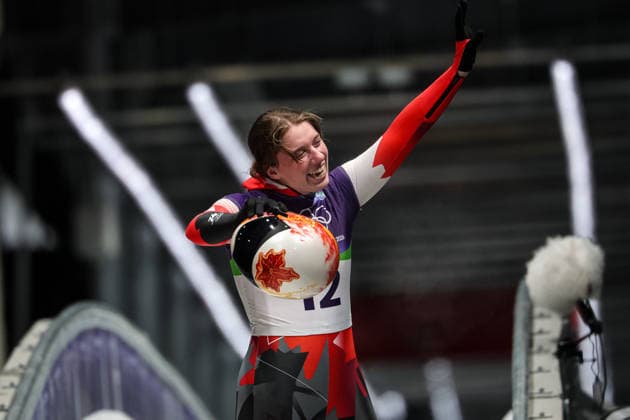GIOCHI OLIMPICI - Olimpiadi Invernali Milano-Cortina 2026 - Skeleton Women Hallie Clarke (CAN) during the Olympic Winter games, Winterspiele,Spiele, Summer games Milano-Cortina 2026, Skeleton Women on February 14, 2026 at Cortina Sliding Center in Cortina d Ampezzo, Italy Cortina D Ampezzo Italy  Copyright: xIPAxSport ABACAx