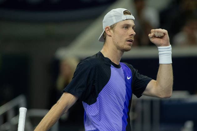 February 14, 2026, Frisco, Texas, USA: DENIS SHAPOVALOV (CAN) reacts during a menÃ¢â‚¬â ¢s singles semifinal match at the 2026 Nexo Dallas Open at The Ford Center at The Star in Frisco, Texas. Ben Shelton advances to the championship match after defeating Denis Shapovalov, 4:6, 6:4, 7:6. Frisco USA - ZUMAh193 20260214_zsp_h193_112 Copyright: xDanielxMcGregor-Huyerx