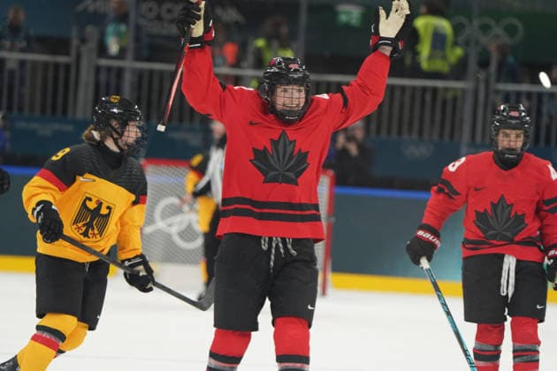 Milano Cortina, 2026 , Winter Olympic Games, Olympische Spiele, Olympia, OS Olympics, Winter-Olympische spiele 2026 , Eishockey Frauen, Finnland-Kanada ,vs Deutschland, Canada vs Germany Women , Playoffs Quarterfinals, Milano Rho Ice hockey, Eishockey Arena Claire Thompson Canada CAN Photocopyright Gladys Chai von der Laage *** Milano Cortina, 2026 , Winter Olympic Games, Olympics, Winter Olympics 2026 , Ice Hockey Women, Finland Canada , vs Germany, Canada vs Germany Women , Playoffs Quarterfinals, Milano Rho Ice Hockey Arena Claire Thompson Canada CAN Photocopyright Gladys Chai von der Laage