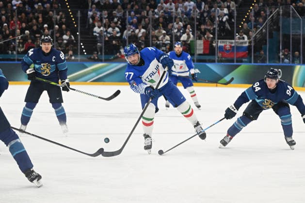 February 14, 2026, Milano, Lombardia, Italy: Gregory Di Tomaso (ITA) during the Winter Olympic Games, Olympische Spiele, Olympia, OS Milano Cortina 2026, at the Milano Santagiulia IHO Arena, on February 14, 2026 in Milano, Italy Olympics 2026 Milano Cortina: Ice hockey, Eishockey Men s: FINLAND 11:0 ITALY  - ZUMAm345 20260214_oly_m345_016 Copyright: xFedericoxManonix