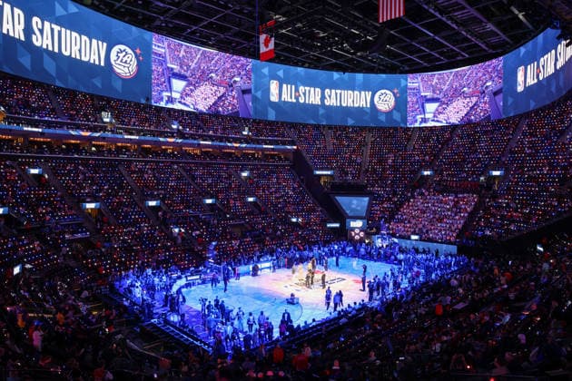 NBA, Basketball Herren, USA All Star 2026 Saturday LOS ANGELES, CA - FEB 14: A view of the stadium during the NBA All Star 2026 Saturday at Intuit Dome, Inglewood, Los Angeles, California, United States on February 14, 2026. Tayfun Coskun Anadolu Los Angeles United States. Editorial use only. Please get in touch for any other usage.  Copyright: x2026xAnadoluxTayfunxCoskunx