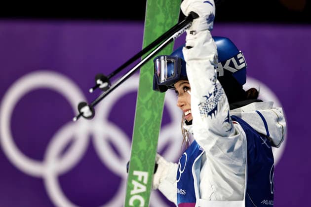 260214 -- LIVIGNO, Feb. 14, 2026 -- Gu Ailing of China reacts during the free skiing women s freeski big air qualification at the Milan-Cortina 2026 Olympic Winter games, Winterspiele,Spiele, Summer games in Livigno, Italy, Feb. 14, 2026. MICO2026ITALY-LIVIGNO-OLYMPIC WINTER GAMES-FREESTYLE SKIING-WOMEN S FREESKI BIG AIR-QUALIFICATION WangxPeng  (MICO2026)ITALY-LIVIGNO-OLYMPIC WINTER GAMES-FREESTYLE SKIING-WOMEN S FREESKI BIG AIR-QUALIFICATION IMAGO WangxPeng  imago images 0847599217