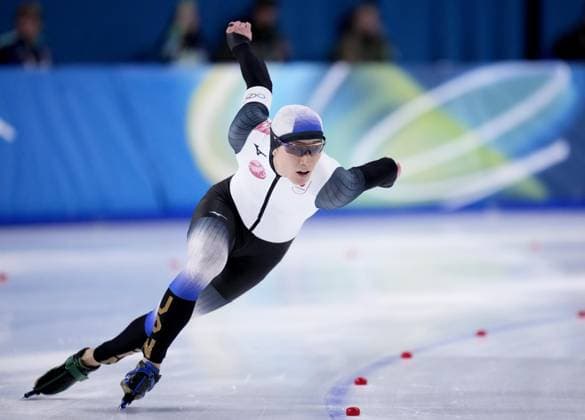 Milan Cortina Olympics: Speed skating, Eisschnelllauf Japanese speed skater Wataru Morishige competes in the men s 500 meters at the Milan Cortina Olympics on Feb. 14, 2026, at Milano Speed Skating Stadium in Milan.  A14AA0005286301P