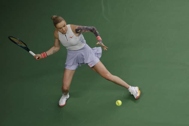 Czech tennis player Tereza Martincova at the ITF Conseq Prague Open 2026, in Prague, Czech Republic, on February 14, 2026. (CTKxPhoto PavelxLebeda) CTKPhotoF202602150001001  CTKPhotoF202602150001001