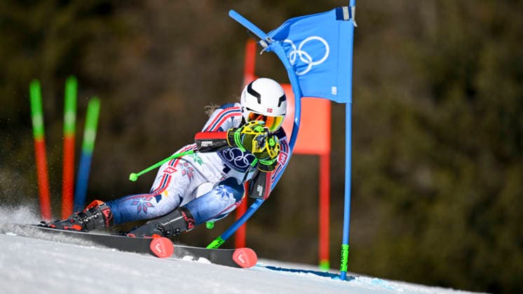 OLYMPICS - Winter Olympic Games, Olympische Spiele, Olympia, OS Milano Cortina 2026 CORTINA D AMPEZZO,ITALY,15.FEB.26 - OLYMPICS, ALPINE SKIING - Winter Olympic Games Milano Cortina 2026, giant slalom, women.. Image shows Thea Louise Stjernesund (NOR).  GEPAxpictures xAlexanderxSolc