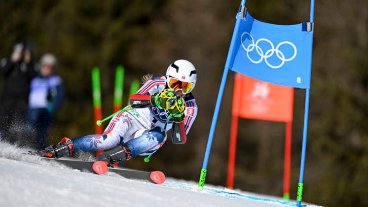OLYMPICS - Winter Olympic Games, Olympische Spiele, Olympia, OS Milano Cortina 2026 CORTINA D AMPEZZO,ITALY,15.FEB.26 - OLYMPICS, ALPINE SKIING - Winter Olympic Games Milano Cortina 2026, giant slalom, women.. Image shows Thea Louise Stjernesund (NOR).  GEPAxpictures xAlexanderxSolc