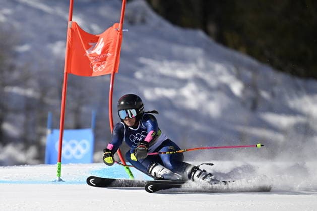 CORTINA, ITALIEN 20260215 Sara Hector under damernas storslalom i Cortina under vinter-OS i Milano Cortina, Italien. *** Bilden ingar i SPORTPAKET. För övriga BETALBILD *** CORTINA ITALIEN x10050x *** CORTINA, ITALY 20260215 Sara Hector during the womens giant slalom in Cortina during the Winter Olympics in Milan Cortina, Italy The picture is in the SPORT PACKAGE For others PAY PICTURE CORTINA ITALY x10050x  Copyright: xPontusxLundahl TTx OS 2026 ALPINT STORSLALOM DAMER