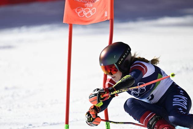 CORTINA, ITALIEN 20260215 Mikaela Shiffrin, USA, under första aket av damernas storslalom i Cortina under vinter-OS i Milano Cortina, Italien. *** Bilden ingar i SPORTPAKET. För övriga BETALBILD *** CORTINA ITALIEN x10050x *** CORTINA, ITALY 20260215 Mikaela Shiffrin, USA, during the first run of the womens giant slalom in Cortina during the Winter Olympics in Milan Cortina, Italy Picture in SPORT PACKAGE For others PAY PICTURE CORTINA ITALY x10050x  Copyright: xPontusxLundahl TTx OS 2026 ALPINT STORSLALOM DAMER