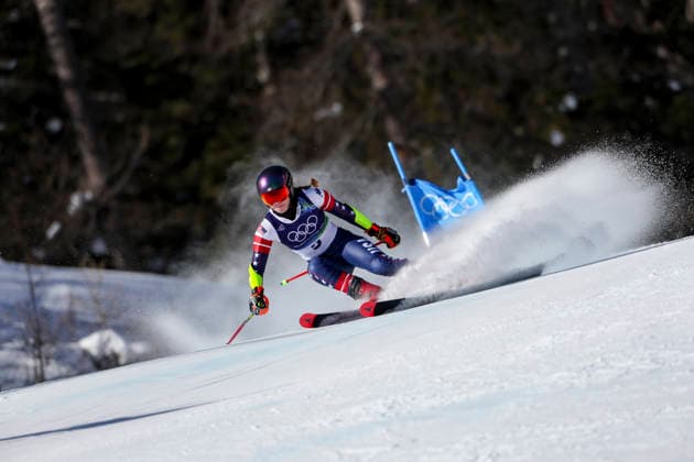 OLYMPICS - Winter Olympic Games, Olympische Spiele, Olympia, OS Milano Cortina 2026 CORTINA D AMPEZZO,ITALY,15.FEB.26 - OLYMPICS, ALPINE SKIING - Winter Olympic Games Milano Cortina 2026, giant slalom, women.. Image shows Mikaela Shiffrin (USA).  GEPAxpictures xMaticxKlansek